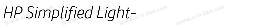 HP Simplified Light字体转换